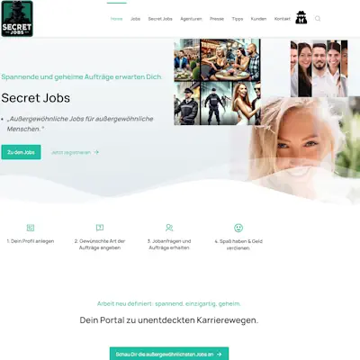 Screenshot der Jobbörse.